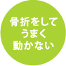 骨折をしてうまく動かない